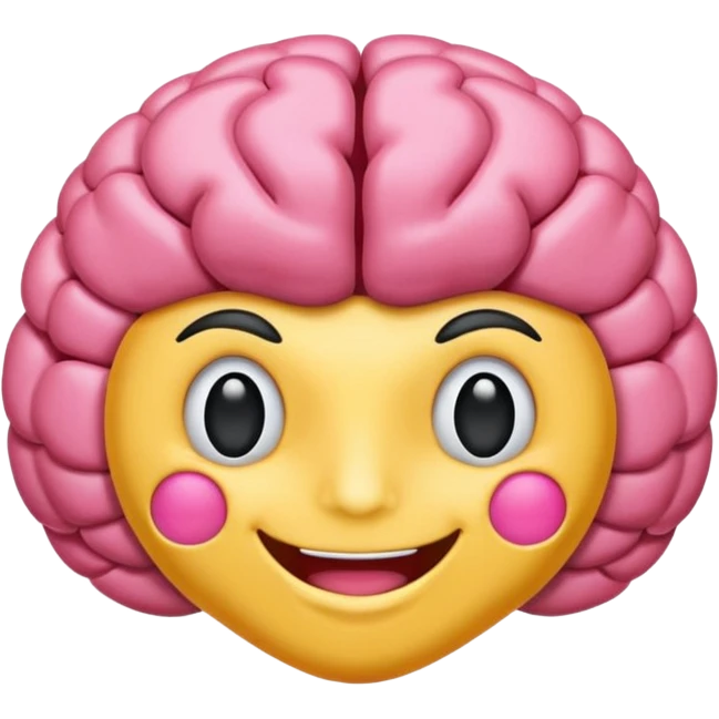 Cerebro sonriente emoji