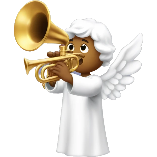 An angel playing the trumpet emoji