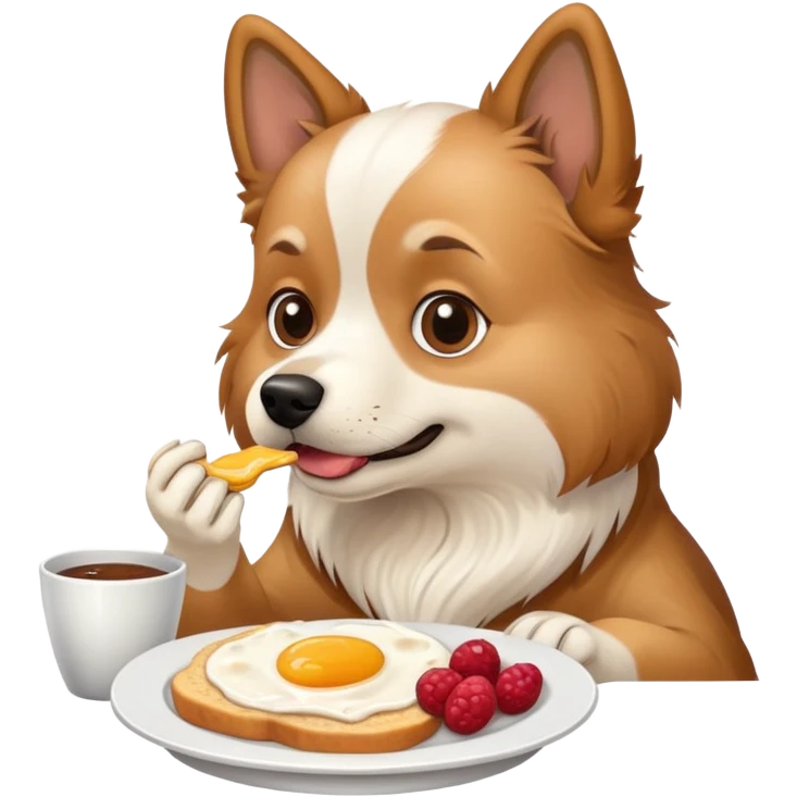The dog et the bericfast emoji