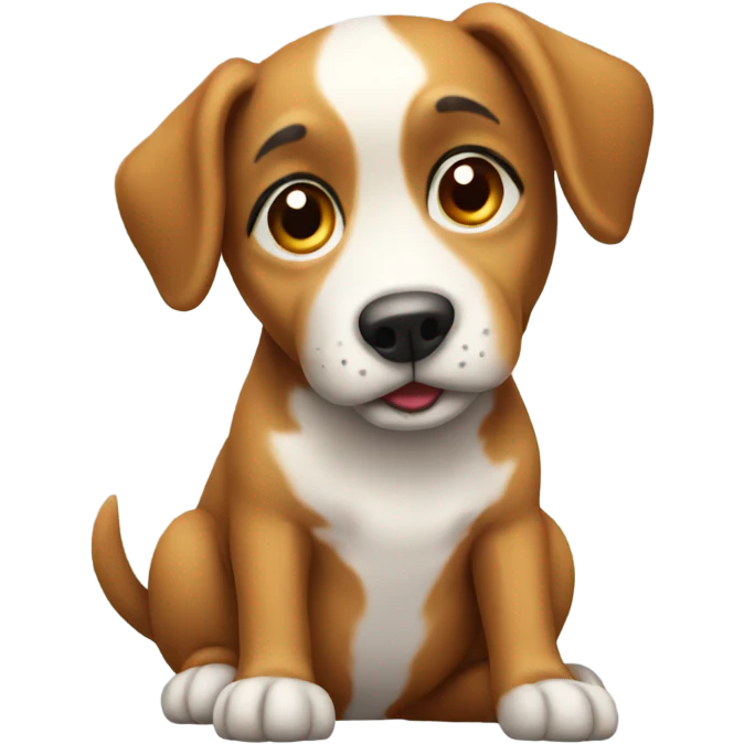 dog sitting down emoji