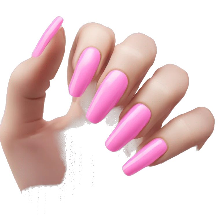 long pinks nails emoji