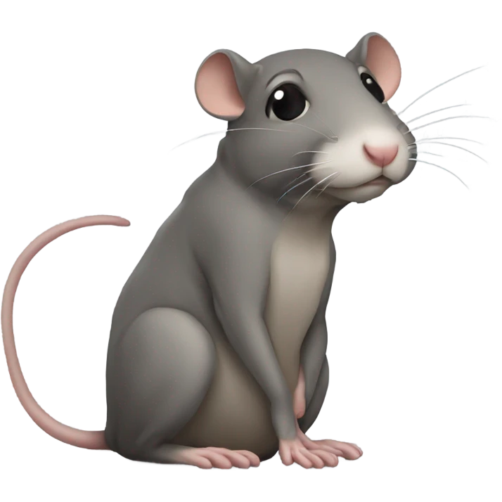 sad slouched over rat  emoji