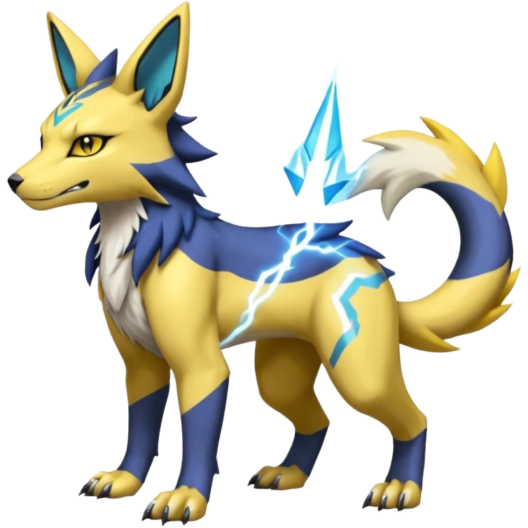 Zeraora-Renamon-Electrike-Umbreon-Lombax-Weregarurumon-fusion-creature (full body emoji