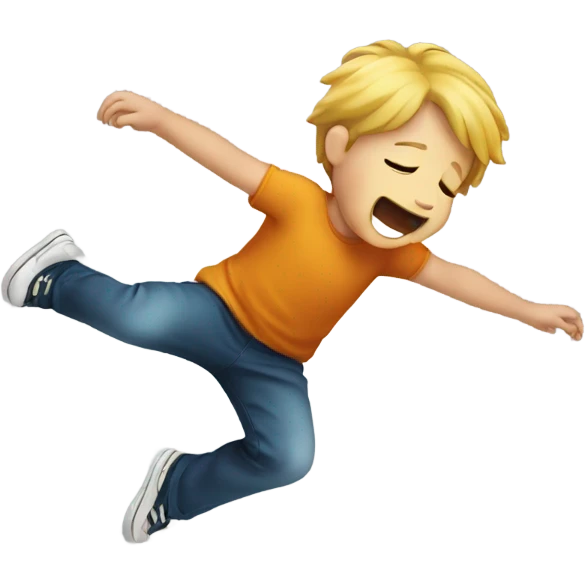 A child falling over emoji