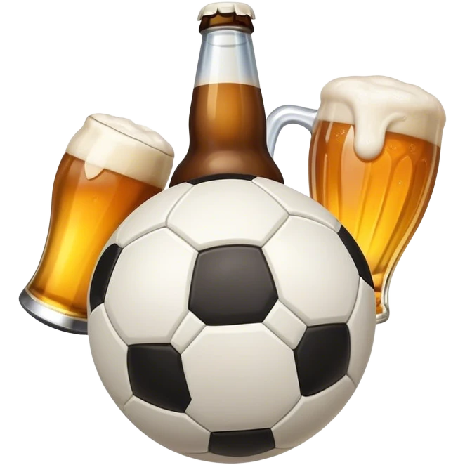 football with beer emoji