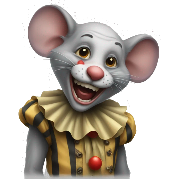 Een rat die een clown is emoji