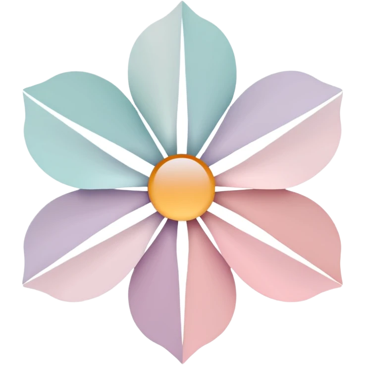 white sakura with a geometric pattern emoji