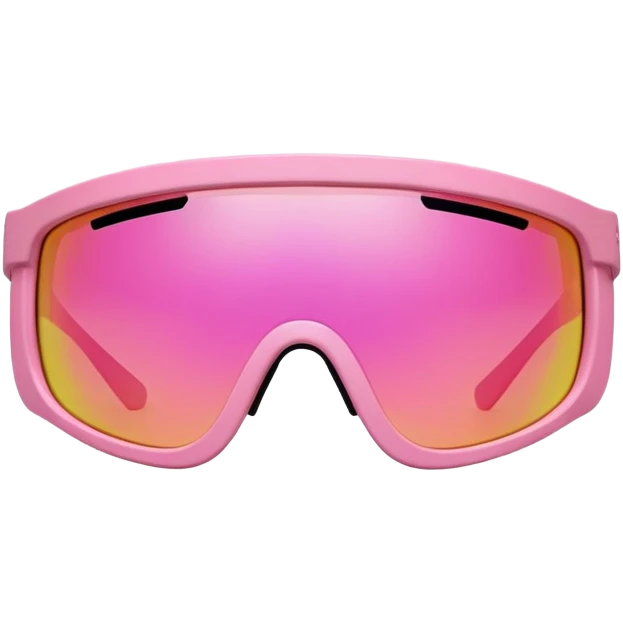 extremely thick chunky sporty pink shield visor sunglasses, ultra robust bulky frame, massive build, one-piece lens, maximum thickness emoji