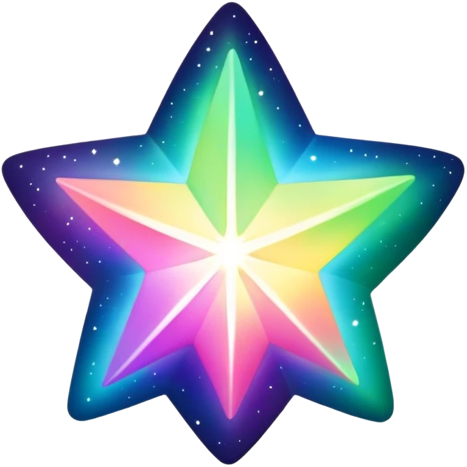 Aurora borealis star shape  emoji