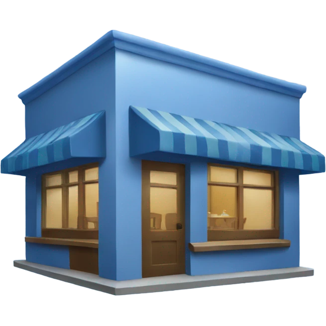 restaurant blue emoji