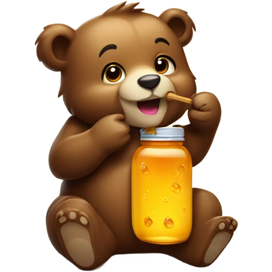 Bear with honey emoji