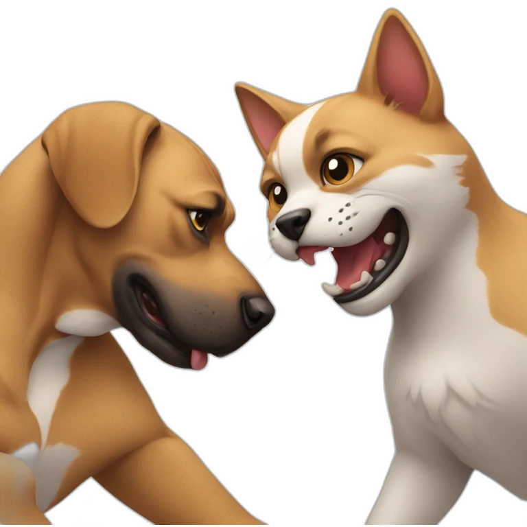 cat-and-dog-fight emoji