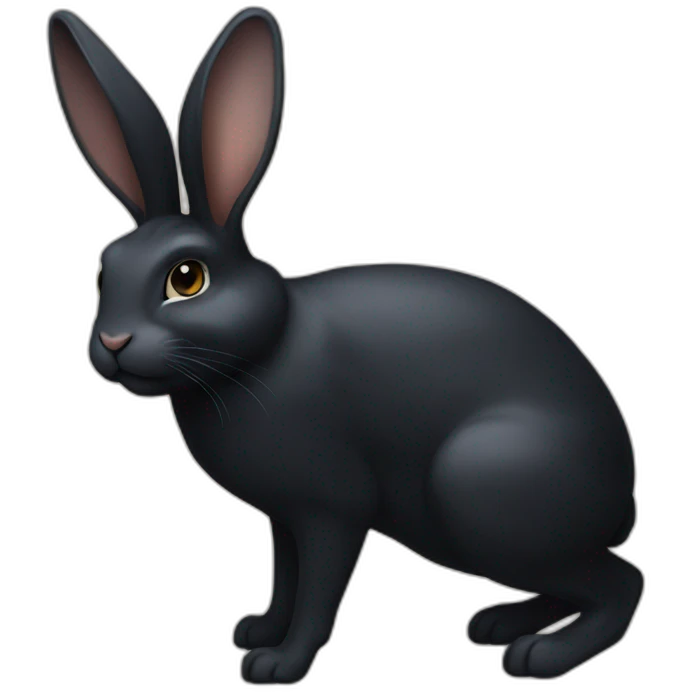 Lapin noir emoji
