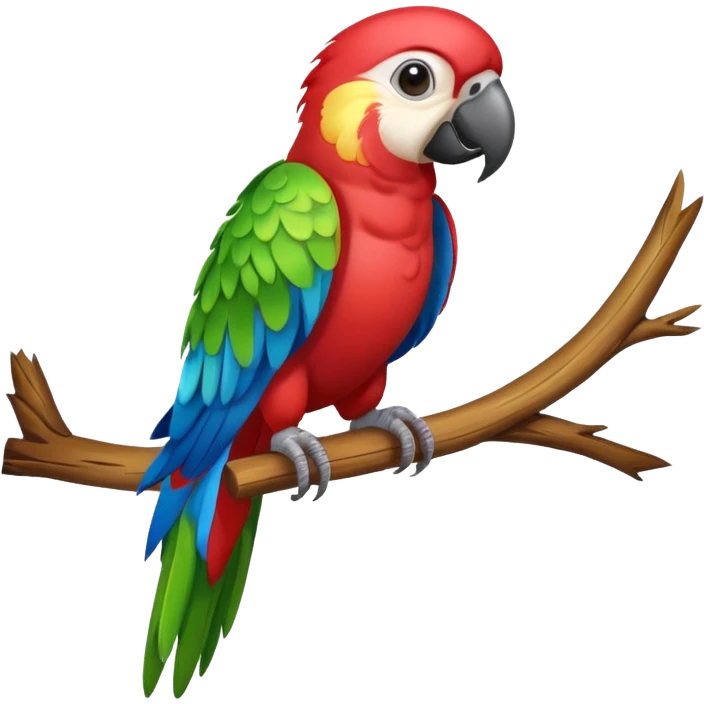 ["Colorful parrot perched on a branch."] emoji