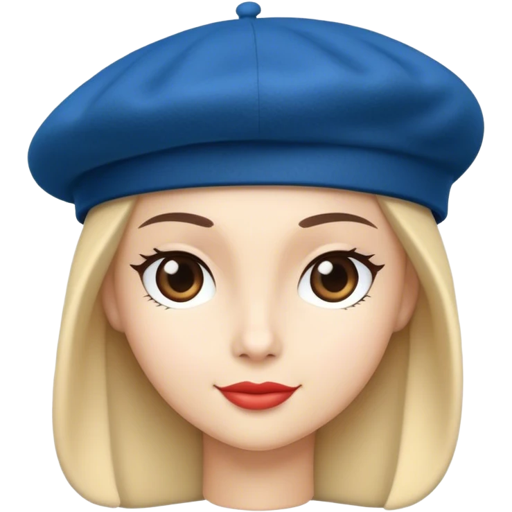 A standalone beret, classic style, smooth wool texture, any color — no face, no head emoji