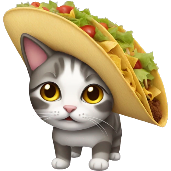 cat in a taco costume emoji