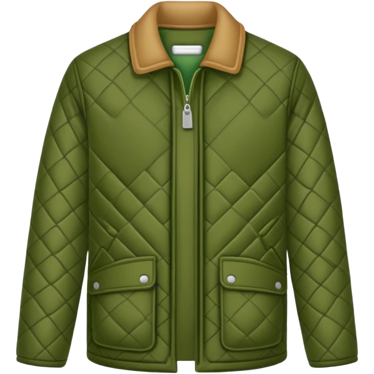 dark olive green jacket over a lighter green top emoji