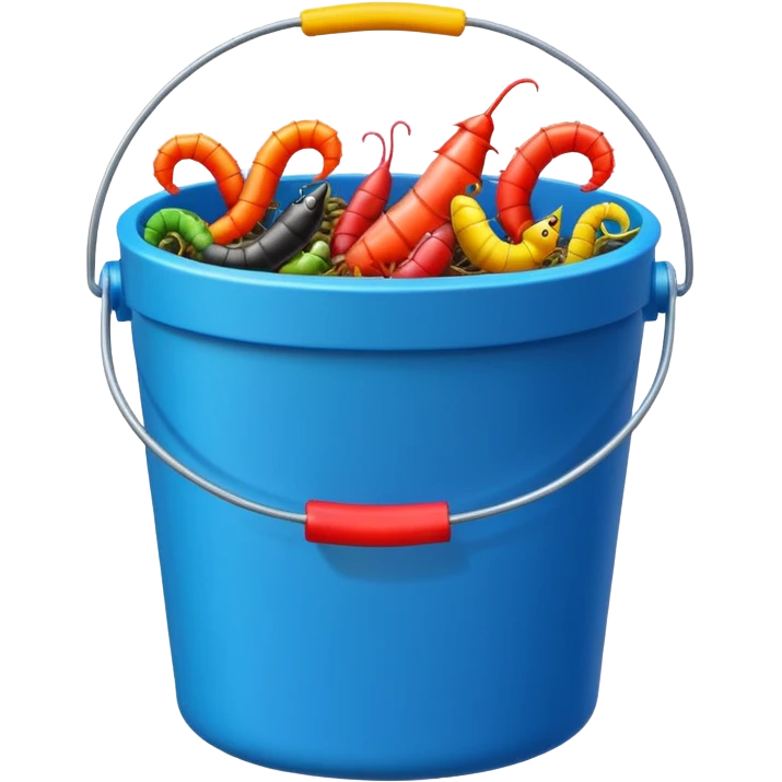 fake bait bucket fishing emoji
