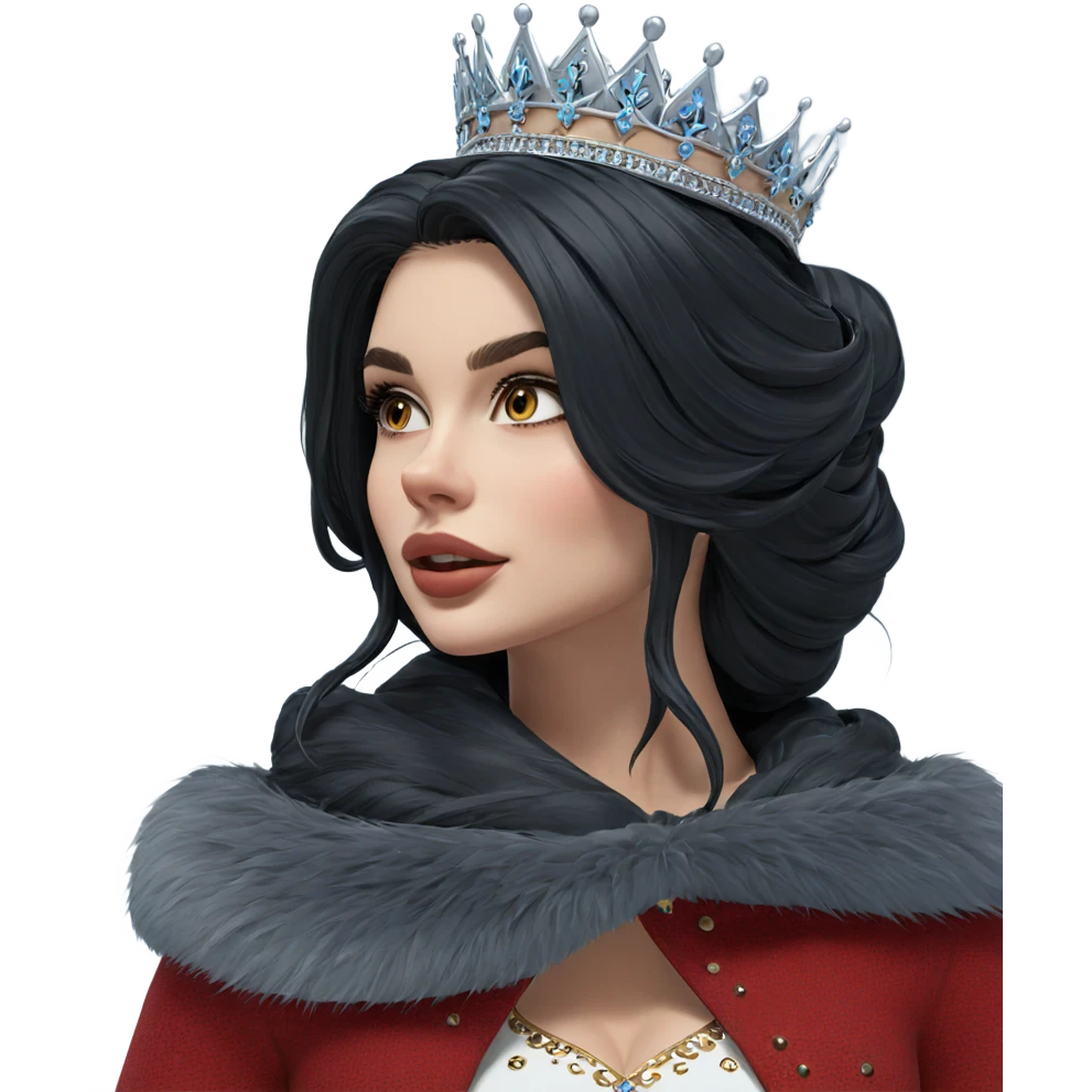 winter queen with crown emoji