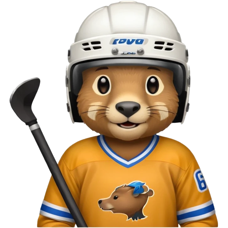 capybara ice hockey player emoji