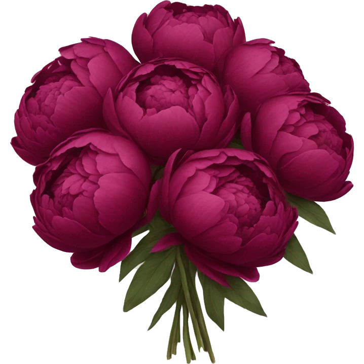 Big bouquet of burgundy peonies  emoji