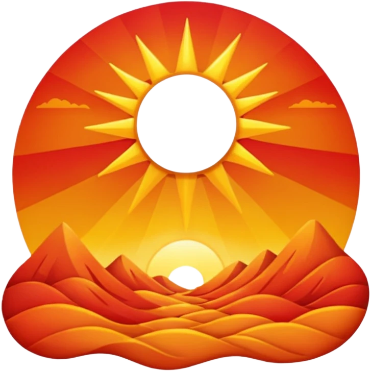 sunset with sun rays emoji