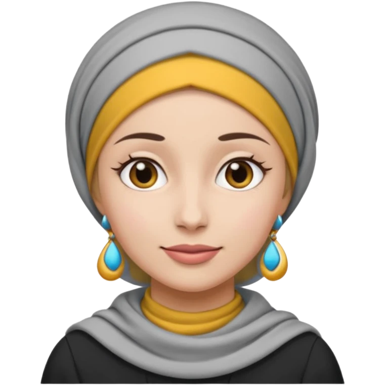 make her into emoji greyscale with tichel emoji