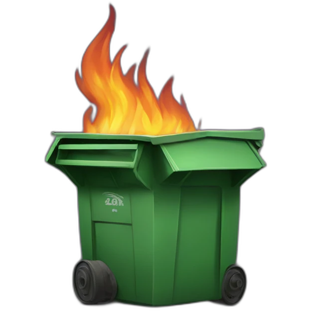 Dumpster on fire emoji