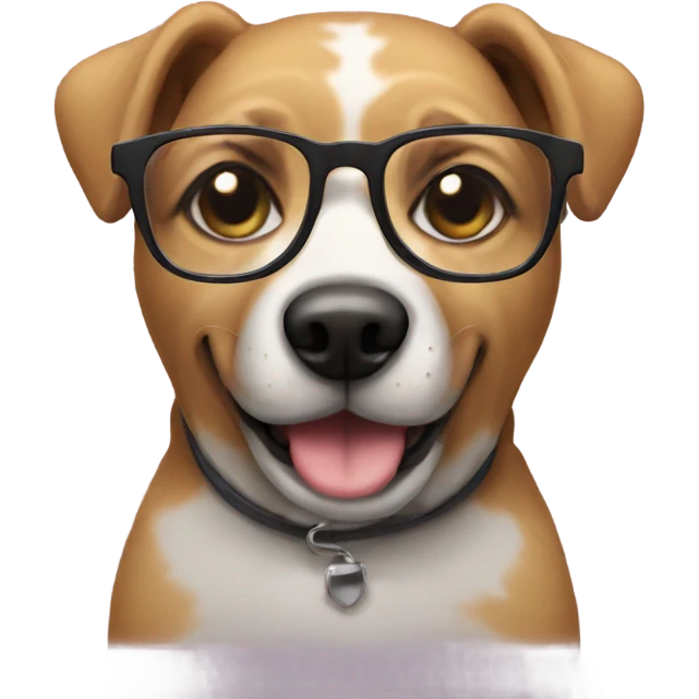 Dog with glasses emoji