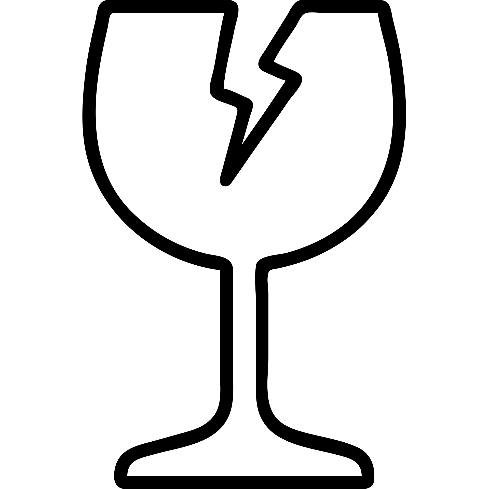 outlined broken glass icon emoji