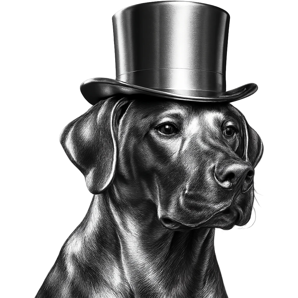 dog in a top hat emoji