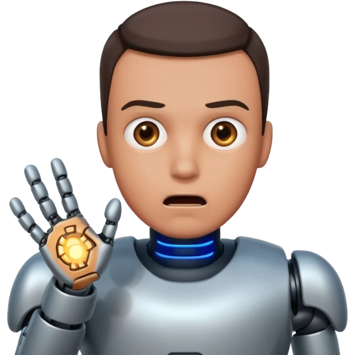 Robot killing a man emoji