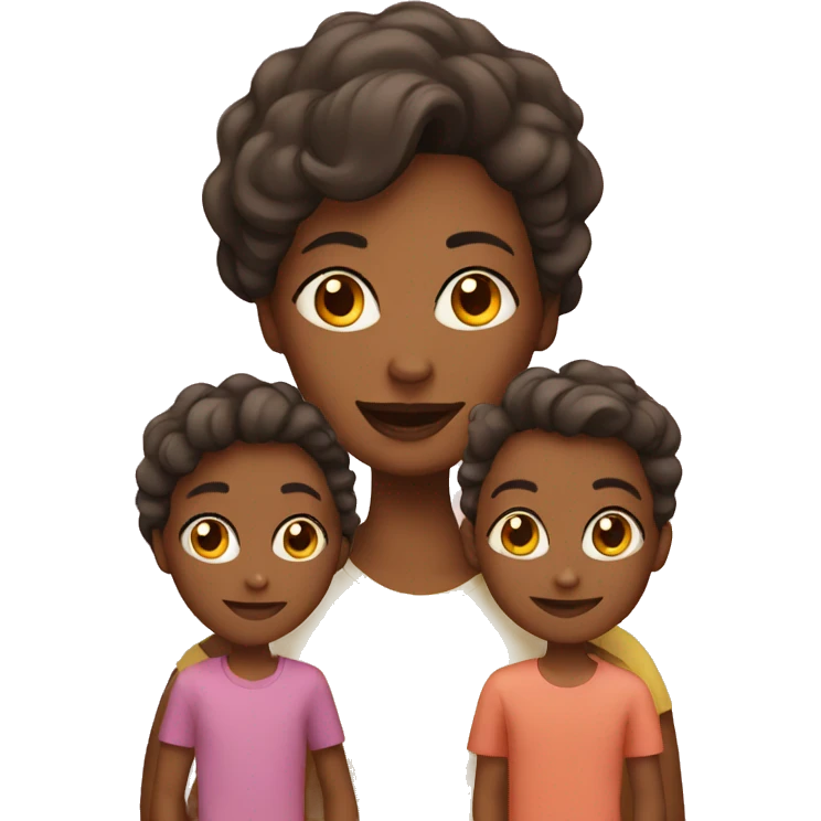 Lady with kids emoji