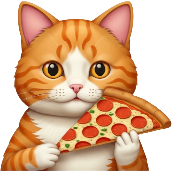 Cat with pizza emoji
