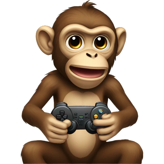 Monkey playing video games emoji