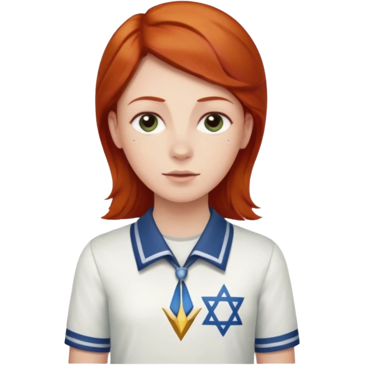 make a short person redhead with a Jewish star on the shirt emoji
