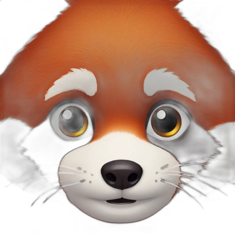 Red panda face emoji