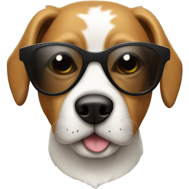 Dog with sunglasses emoji
