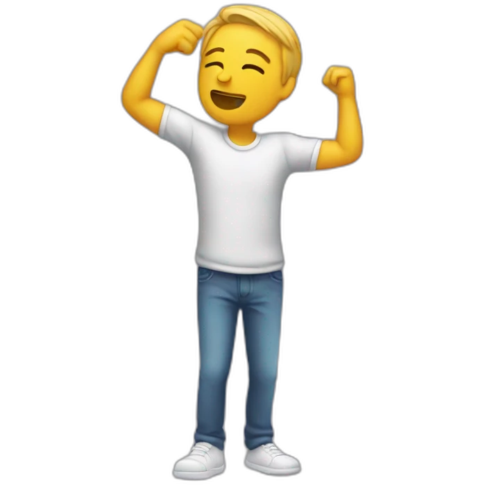 A person who makes a dab emoji