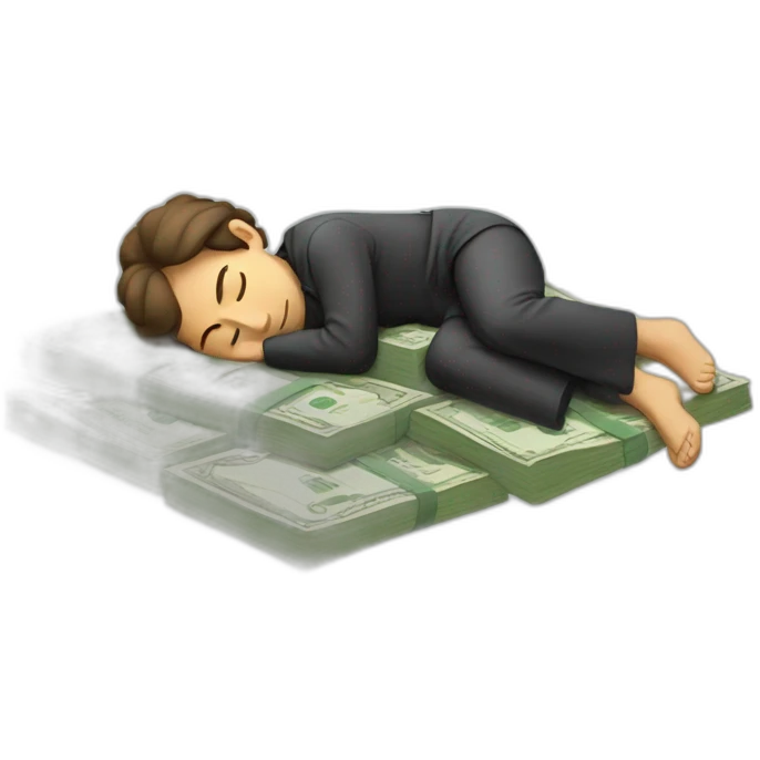 Jewish-sleeping-on-money emoji