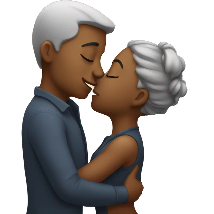 two kissing emoji