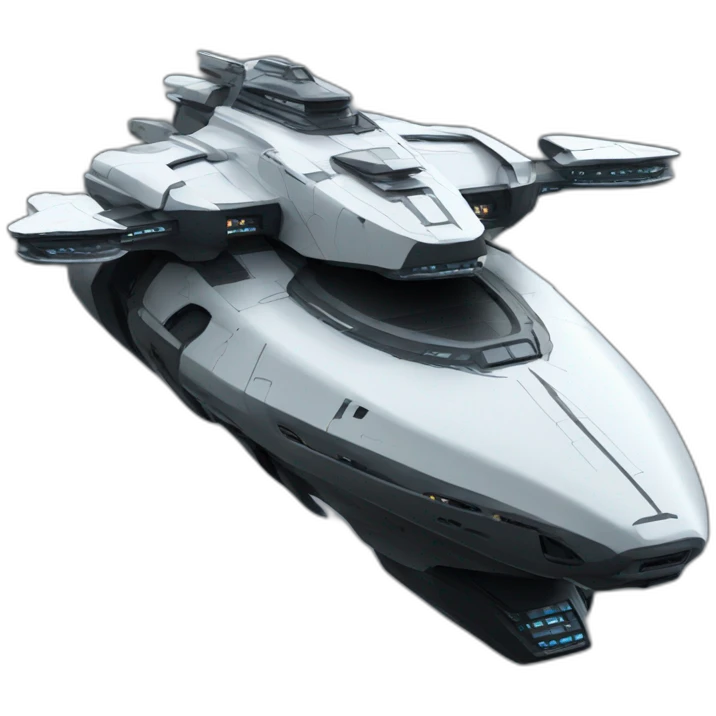 Starship warship futuristic spacecraft black emoji