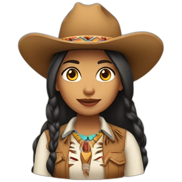 native american cowgirl emoji