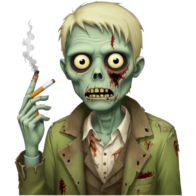 zombie with cigarette  emoji