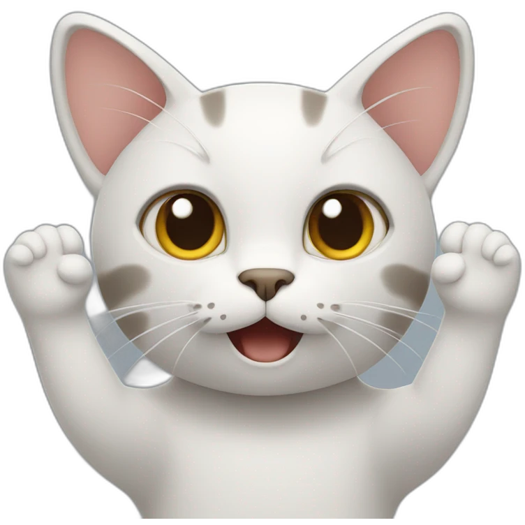 cat with hands up emoji