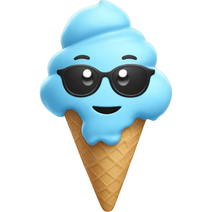 Ice cream blue  emoji