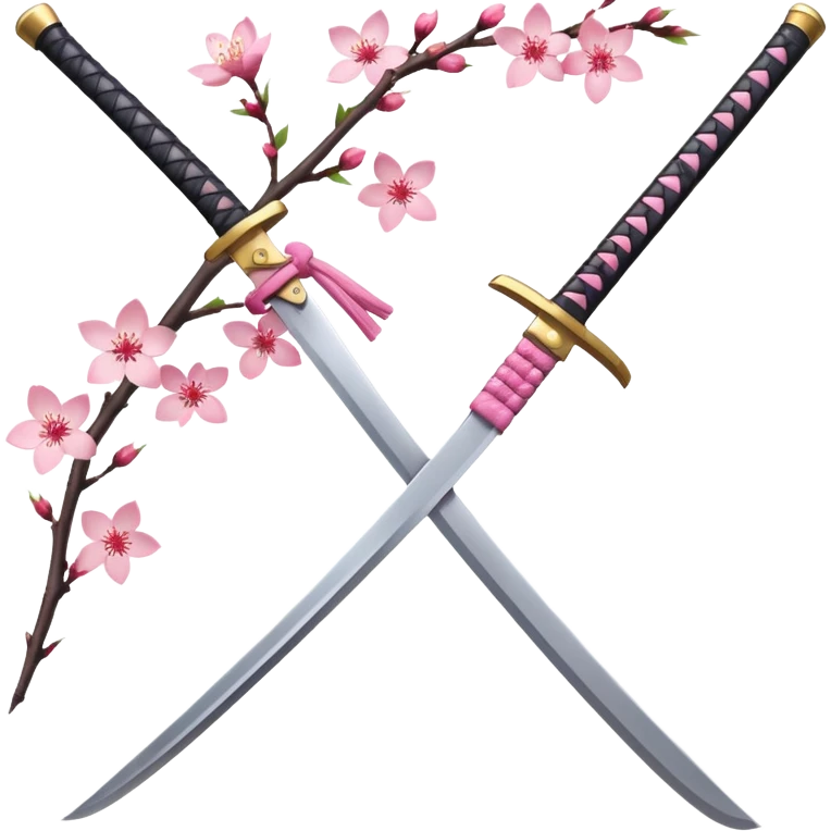 Katana with cherry blossoms  emoji