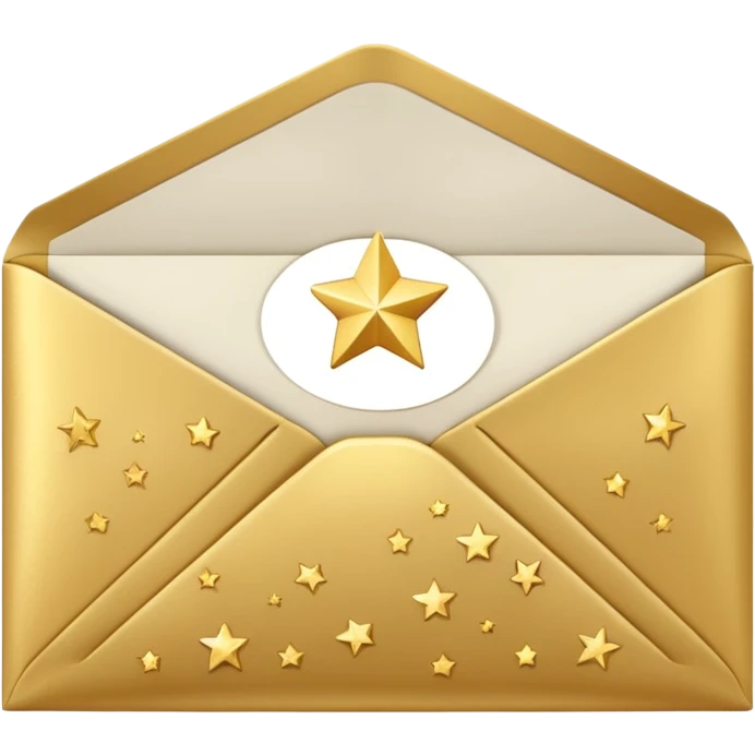 closed envelope with stars in the upper right corner emoji