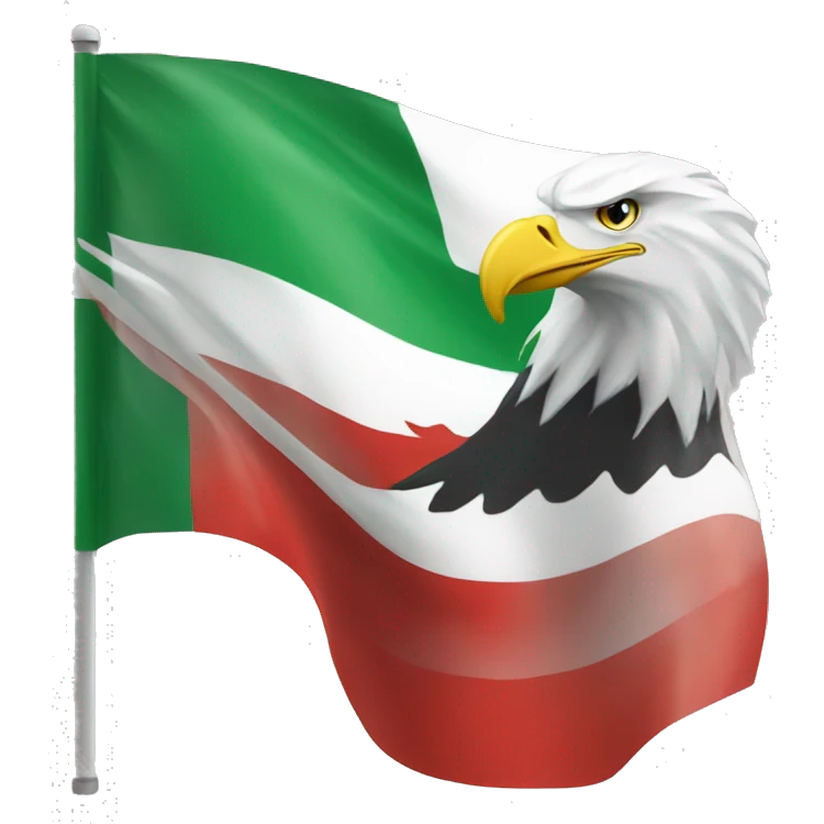 Green red white and eagle flag emoji