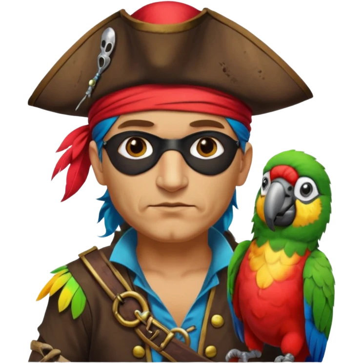 pirate and parrot emoji